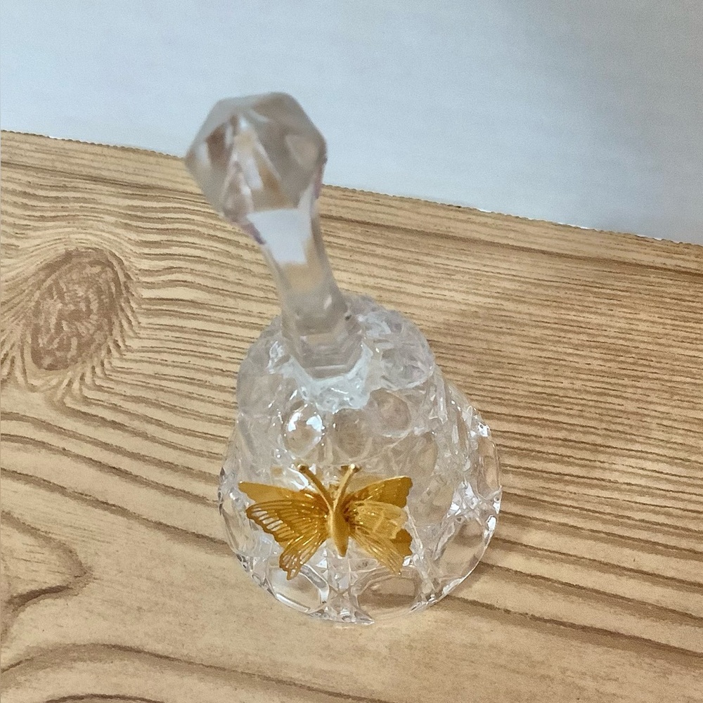 Vintage  Lefton Crystal Butterfly Bell
